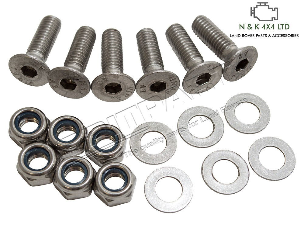 LAND ROVER DEFENDER STAINLESS STEEL BONNET HINGE BOLT KIT - DA1135