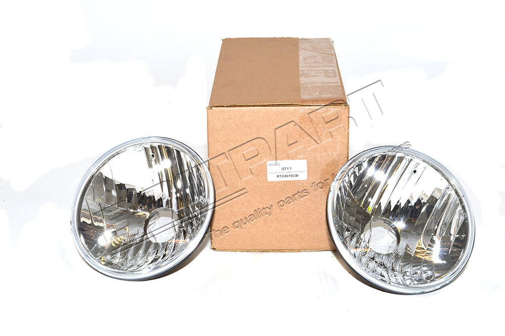 LAND ROVER DEFENDER 7'' CRYSTAL HEADLAMP SET - WIPAC - RTC4615CW